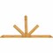 Ekena Millwork Saratoga Rough Sawn Timber Gable Bracket, Western Red Cedar, 108"W x 68"H x 2"D x 6"F, 15/12 Pitch GBW108X68X0206SAR00RWR - alternate 3